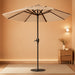 10Ft Patio Umbrella, 3 Tier Outdoor Market Table Umbrellas with 8 Fiberglass Ribs and Push Button Tilt, Windproof, Vented Canopy, UV Protection for Deck, Pool, Backyard