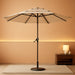 10Ft Patio Umbrella, 3 Tier Outdoor Market Table Umbrellas with 8 Fiberglass Ribs and Push Button Tilt, Windproof, Vented Canopy, UV Protection for Deck, Pool, Backyard
