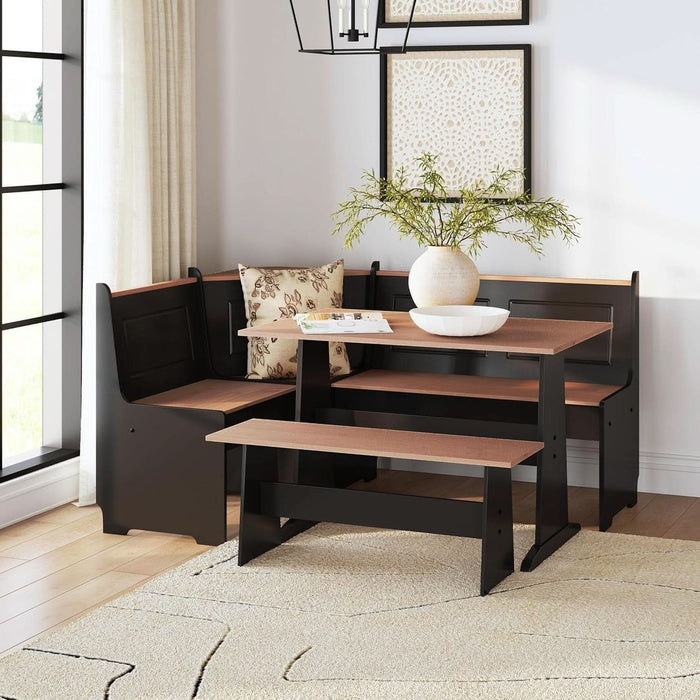 Black and Pecan Breakfast Dining Set Ardmore Nook