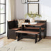 Black and Pecan Breakfast Dining Set Ardmore Nook