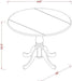 DLT-BLK-TP Dublin Modern Kitchen Table - a round Dining Table Top with Dropleaf & Pedestal Base, 42X42 Inch, Black