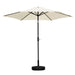 9Ft Patio Umbrella Outdoor Portable Table Market Umbrella with Push Button Tilt/Crank Waterproof Uv-Proof,Off-White