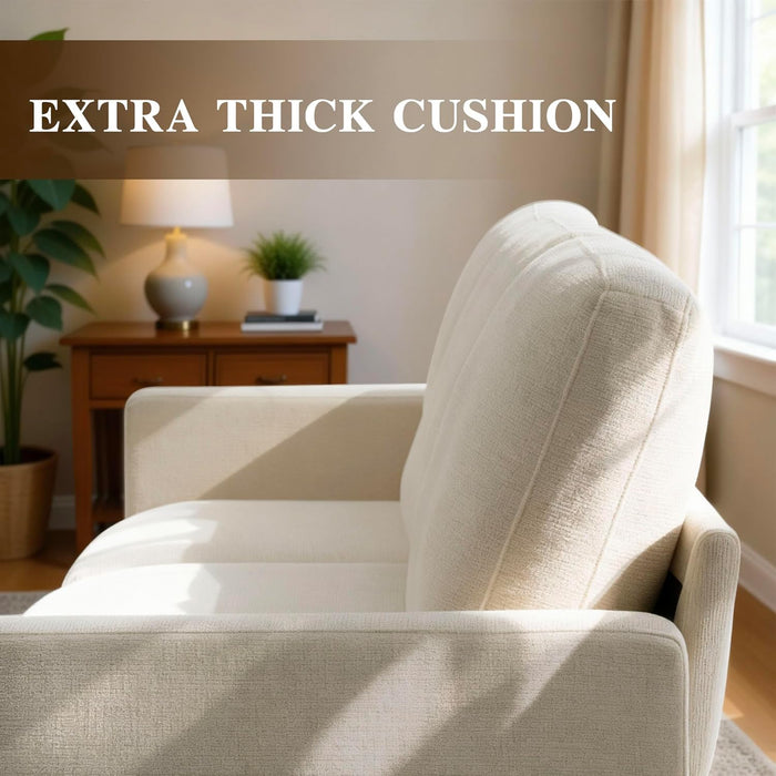 112Inch BeigeTone Modular Sectional Sofa With Ottoman