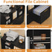 IndustrialGrade Black Lateral File Cabinet With Drawers