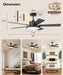 Smart Reversible Dc Motor Led Ceiling Fan