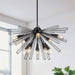 Black 33 Inch Sputnik Chandelier Contemporary Dining