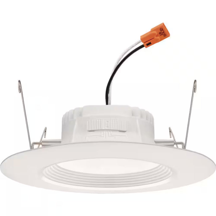 Contractor Select Retrobasics 5/6 In. Selectable CCT Integrated LED Retrofit White Recessed Light Trim (6-Pack)