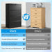 4 Drawer Lateral File Cabinet with Lock, Heavy Duty Wide Steel Filing Cabinet for Home Office, 36" W Horizontal Storage Cabinet for Letter/Legal/A4/F4 Hanging Files, Easy Assembly (Black)