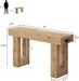 47" Entryway Table with Socket and Sensor Light, Narrow Console Table with Storage behind Couch, Farmhouse Entry Way Tables with Open Storage for Entrance/Hallway/Living Room, Natural Oak