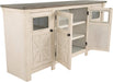 Bolanburg Extra Large TV Stand, Fits Tvs up to 72", 3 Cabinets, Adjustable Storage Shelves, 74.13", Whitewash & 2-Tone Finish