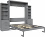 Gray Queen Murphy WallBed With Multifunctional Storage