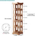 Larger Solid Wood Rotating Bookshelf, Revolving Bookcase (5-Tier)