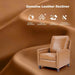 Genuine Leather Pushback Recliner Chair for Living Room, Brown