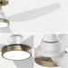 54" Ceiling Fan with Light & Remote Control, Quiet Reversible DC Motor, 6-Speed, 3CCT Dimmable LED, Indoor Ceiling Fans for Bedroom Living Room Dining, by GRANDJOY