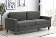 Miles 2 Piece Couch and Loveseat Sets with Reversible Back Pillows, Mid Century Modern Sofa for Small Spaces, Living Rooms, And, Apartments, Grey