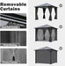 10x10 Ft Outdoor Gazebo Polycarbonate Roof SteelFrame