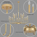 Gold Chandeliers for Dining Room Light Fixture，D40 Inch