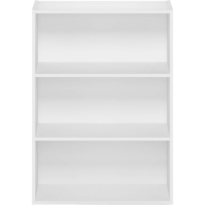 Pasir 3-Tier Open Shelf Bookcase, Plain White
