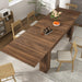 70.8"-110" Extendable Dining Table for 6-12 Person, Wooden Dining Room Table, Modern Extendable Table for Gatherings, Meeting for Small Kitchens, Dining Office Areas(Walnut)