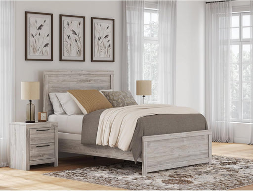 Signature Design by Ashley Jonnifer Full Panel Bed Frame, Light Gray Bedroom Furniture with Panel Headboard, Engineered Wood and Decorative Laminate, Relaxed Casual Style