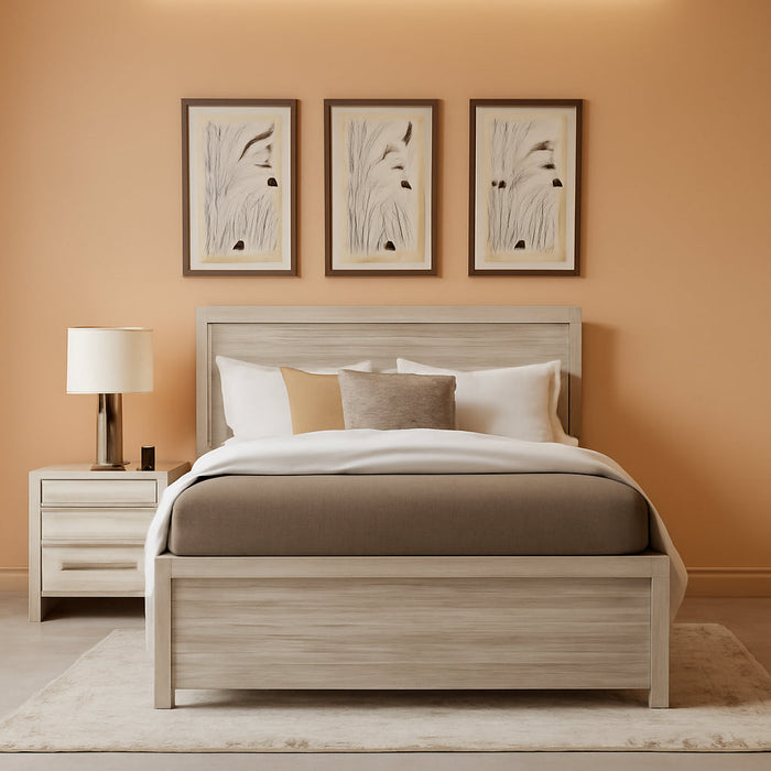 Signature Design by Ashley Jonnifer Full Panel Bed Frame, Light Gray Bedroom Furniture with Panel Headboard, Engineered Wood and Decorative Laminate, Relaxed Casual Style