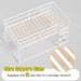 BrilliantWhite Twin Over Twin Elegant SolidWood Bed