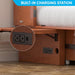 Cherry Solid Wood Murphy Bed CabinetWithUSBPort Queen