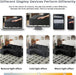 NinetySixInch Configurable Modular Sectional Sofa Memory Foam