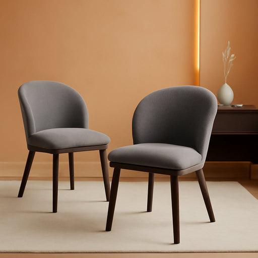 Dining Chairs Set of 2,Modern Upholstered Kitchen Chairs with Ergonomic Back Support,265 LBS Capacity Dining Room Chairs with Wood Legs for Kitchen Dining Room Restaurant