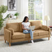 Ginger LinenFabric 83.5 Inches DeepSeat Upholstered Sofa