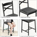 26'' Bar Stools Set of 4, Counter Stools with Back & Thick Cushion