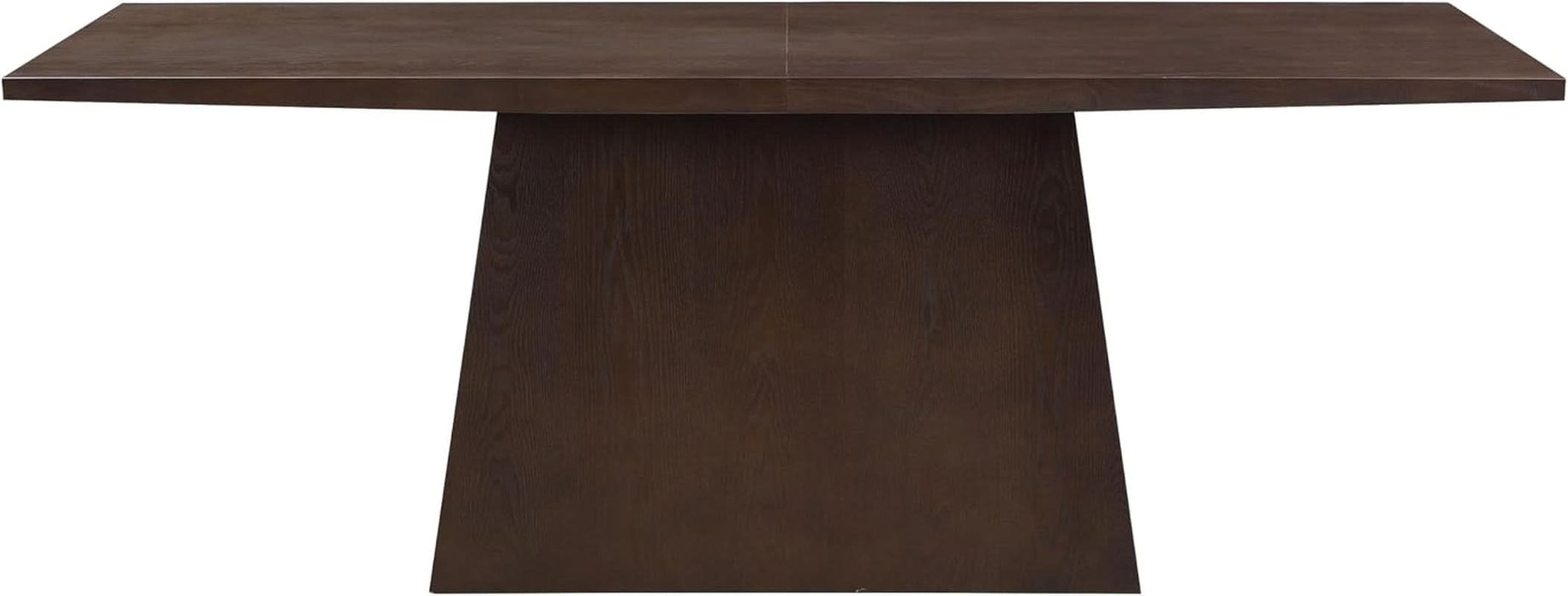 Coadz 82 Inch Wooden Dining Table, Modern Rectangular Kitchen Dinner Table for 6-8 People, Pedestal Wooden Dining Furniture for Kitchen Office Conference Room, Espresso Brown