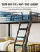 Twin XL Queen Bunk Bed Black IndustrialGradeSteelFrame