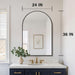 Bathroom Mirror for Wall,2 Pack 24”X36” Arched Vanity Bathroom Mirror for over Sink, Metal Framed with HD Shatter-Proof Glass for Entryway, Living Room,Bedroom(Black)