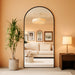 76"X34" Floor Mirror Full Length, Arched Full Length Mirror with Stand, Large Full Body Mirrors for Bedroom Living Room or Cloakroom Black