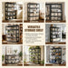 Six Tier Metal Bookshelf HeavyDuty Floorstanding Tall