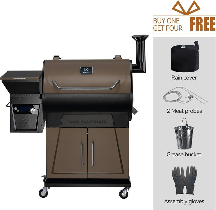 2026 Electric Pellet Smoker & Grill, 700 Sq. in Cooking Space, PID 3.0 Precision Control, Dual Meat Probes, 28-Hour Hopper, Dual-Wall Insulated Base, 8-In-1 BBQ with Cover
