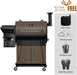 2026 Electric Pellet Smoker & Grill, 700 Sq. in Cooking Space, PID 3.0 Precision Control, Dual Meat Probes, 28-Hour Hopper, Dual-Wall Insulated Base, 8-In-1 BBQ with Cover