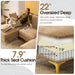 Khaki OneHundredInch U Shaped Chenille Luxurious Couch