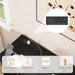 5 Drawer Dresser for Bedroom with Charging Station and LED Lights, Farmhouse 44.9" Tall Chest of Dresser with Large Storage, Rubst Wood Construction for Living Room, Hallway & Entryway, Black