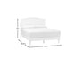 Colemont White Wood Full Platform Bed with Curved Headboard (56 In. W X 48 In. H)