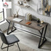 55 Inch Computer Desk, Industrial Writing Desk with Z-Shaped Metal Leg, Study Table for Home Office, Bedroom, Small Spaces, Distressed Gray