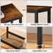 29.5" Narrow Console Table, Set of 2, Small Entryway Table with Shelf, 2 Tier Thin Sofa Table, behind Couch Table, Side Table, for Hallway, Living Room, Rustic Brown and Black BF74XGP201
