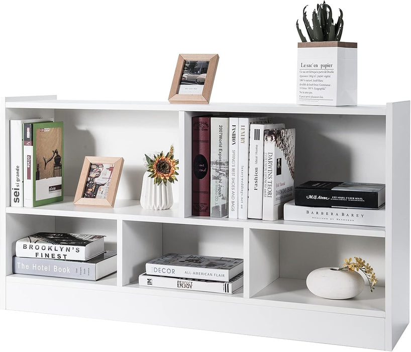 White 44 Inches Multifunctional Engineered Cube Bookcase
