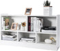 White 44 Inches Multifunctional Engineered Cube Bookcase