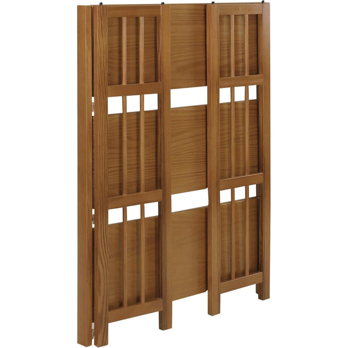 3-Shelf Stackable 27.5" Wide-Chestnut Fold Bookcase