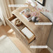 48" Tall Fluted 5 Drawers Dresser for Bedroom with Rounded Curved