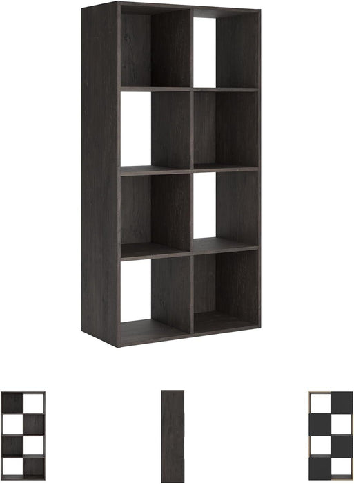 Piperton 8 Cube Storage Organizer or Bookcase, Charcoal