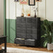 Charcoal Black Fabric Dresser With Storage Drawers