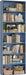 82" Tall Bookshelf Bookcase, 7-Tier Open Display Shelves, Blue